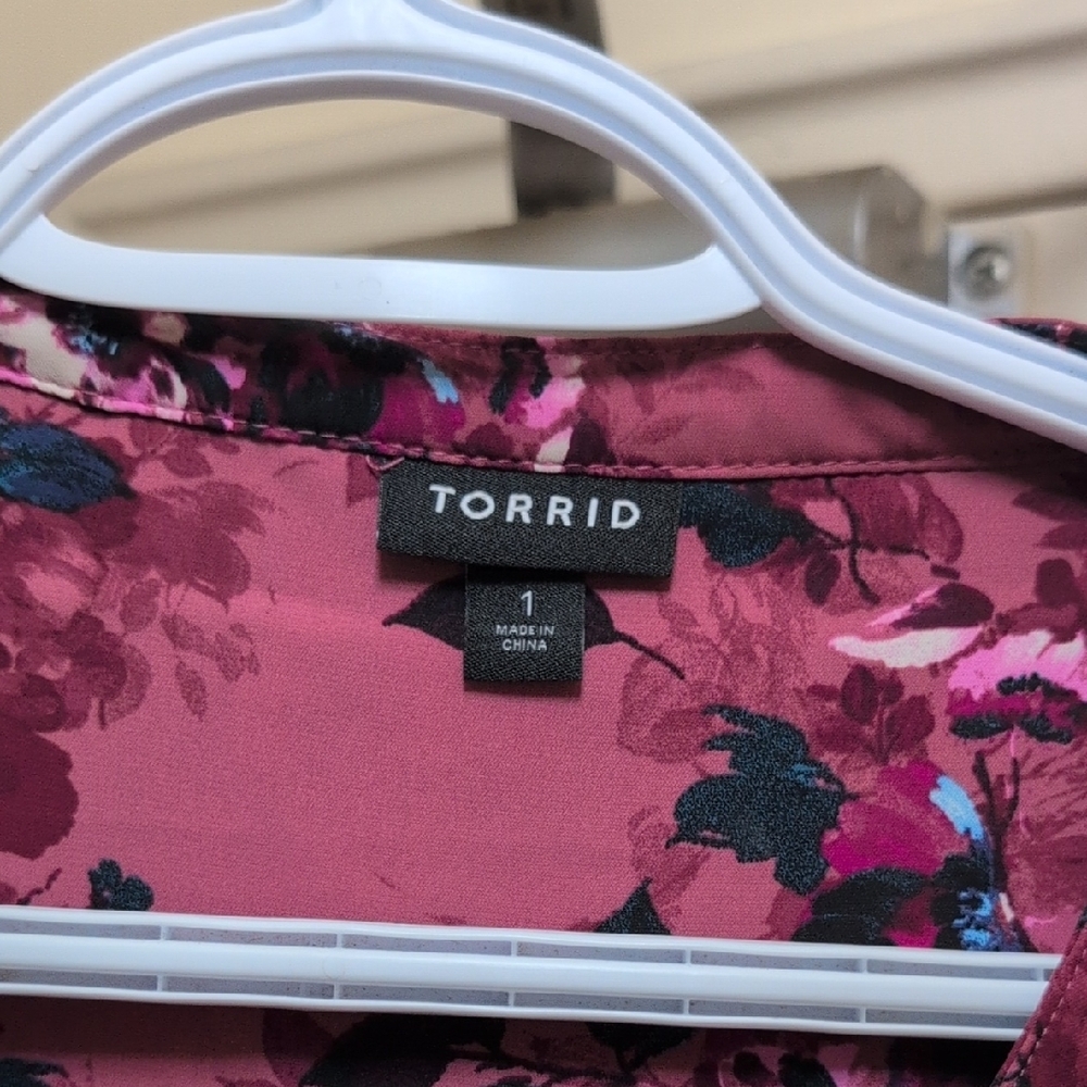 Torrid Burgundy Floral Dress - Picture 7 of 9